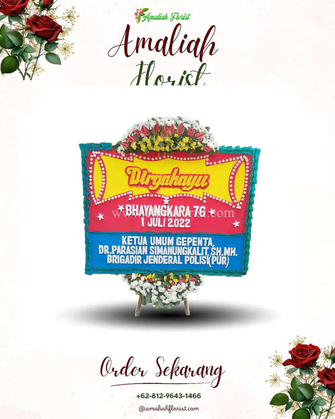 Papan Bunga HUT Ulang Tahun Pulang Pisau